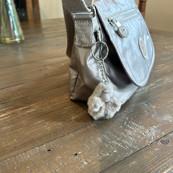 Authentic Kipling Mini Crossbody bag in metallic pewter. - Picture 2 of 11